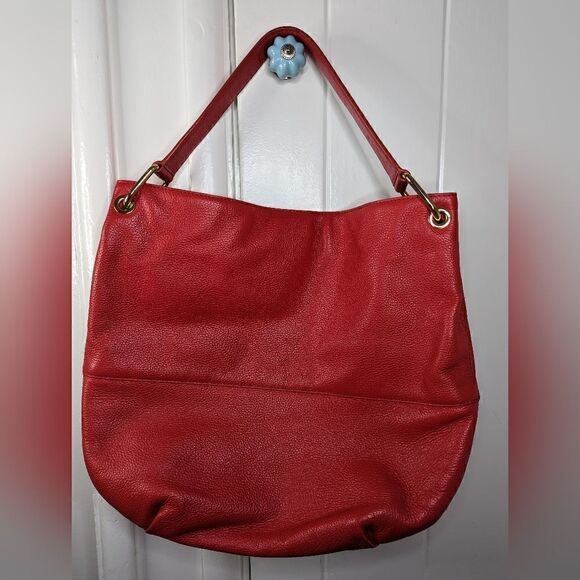 Ralph Lauren Leather Bag Academia 90s Y2K Countryside Chic Preppy Tomato Girl - Picture 10 of 10